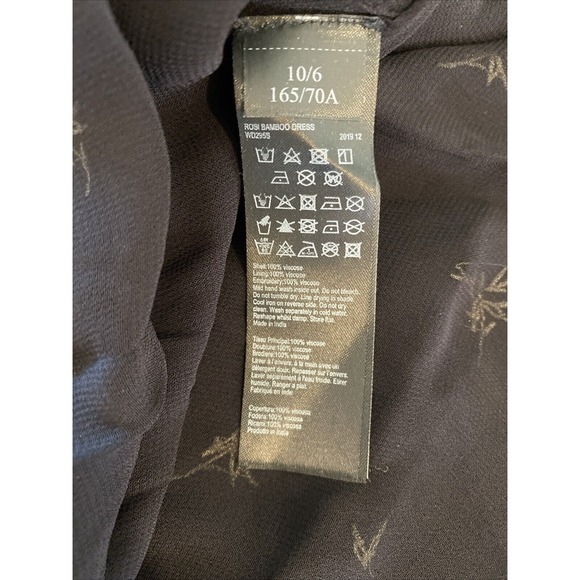 AllSaints Rosi Bamboo Dress Sz 6 Puffed Sleeves Black Whimsigoth Grunge Punk - Picture 13 of 16